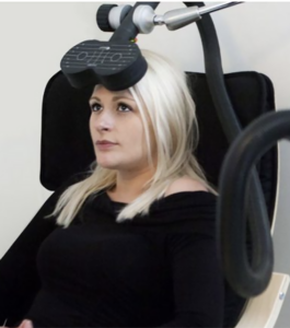 Woman receiving MeRT treatment